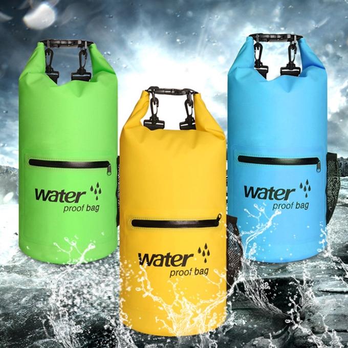 Waterproof Dual Shoulder Strap Dry Bag 10L Capacity - Green