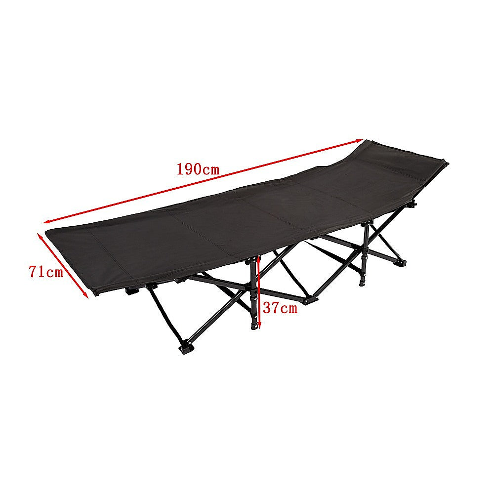 Camping Bed Elevated Cot with Mattress – Foldable Outdoor Sleeping Bed for Adults