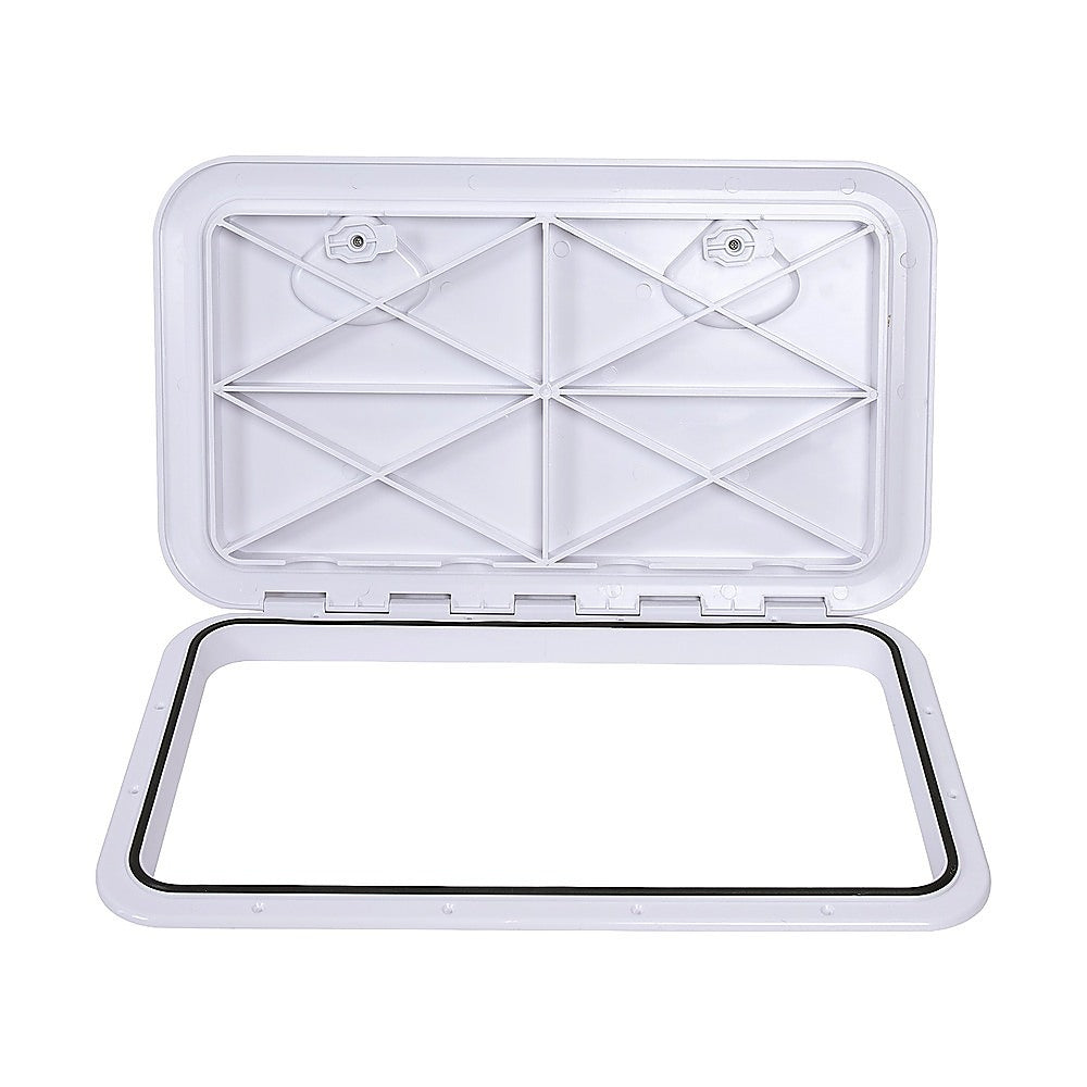 606 x 353mm White Boat Access Hatch – Marine Deck Inspection Lid for Boat, Yacht & RV Use