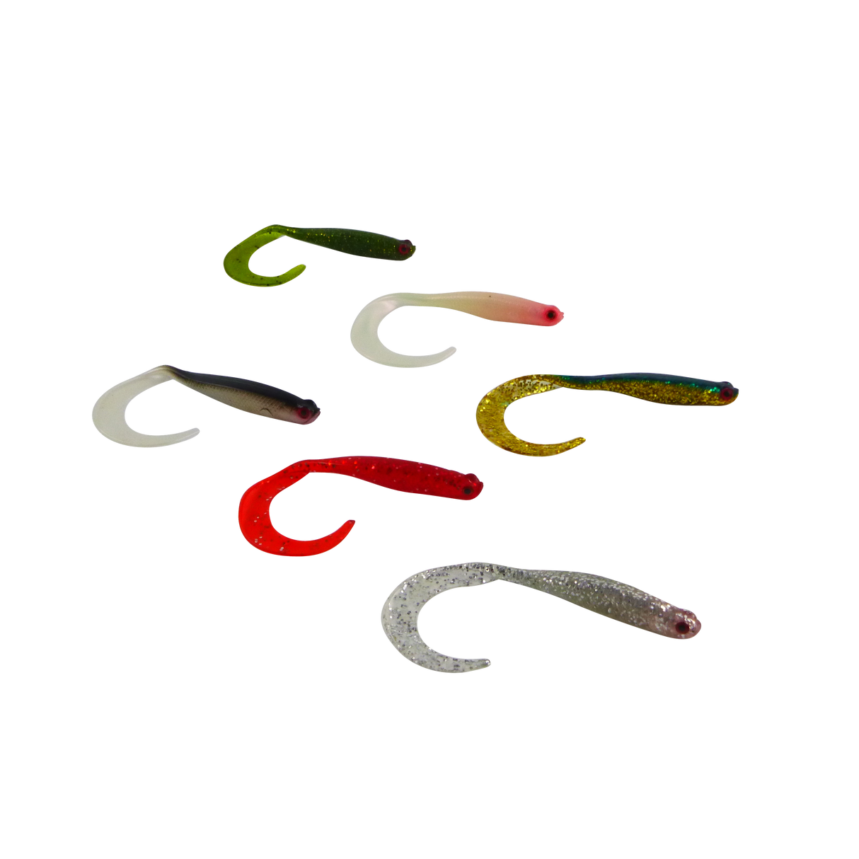 Swimerz 100 mm VTail Soft Plastic Lure Gold Glitter, 5 pack