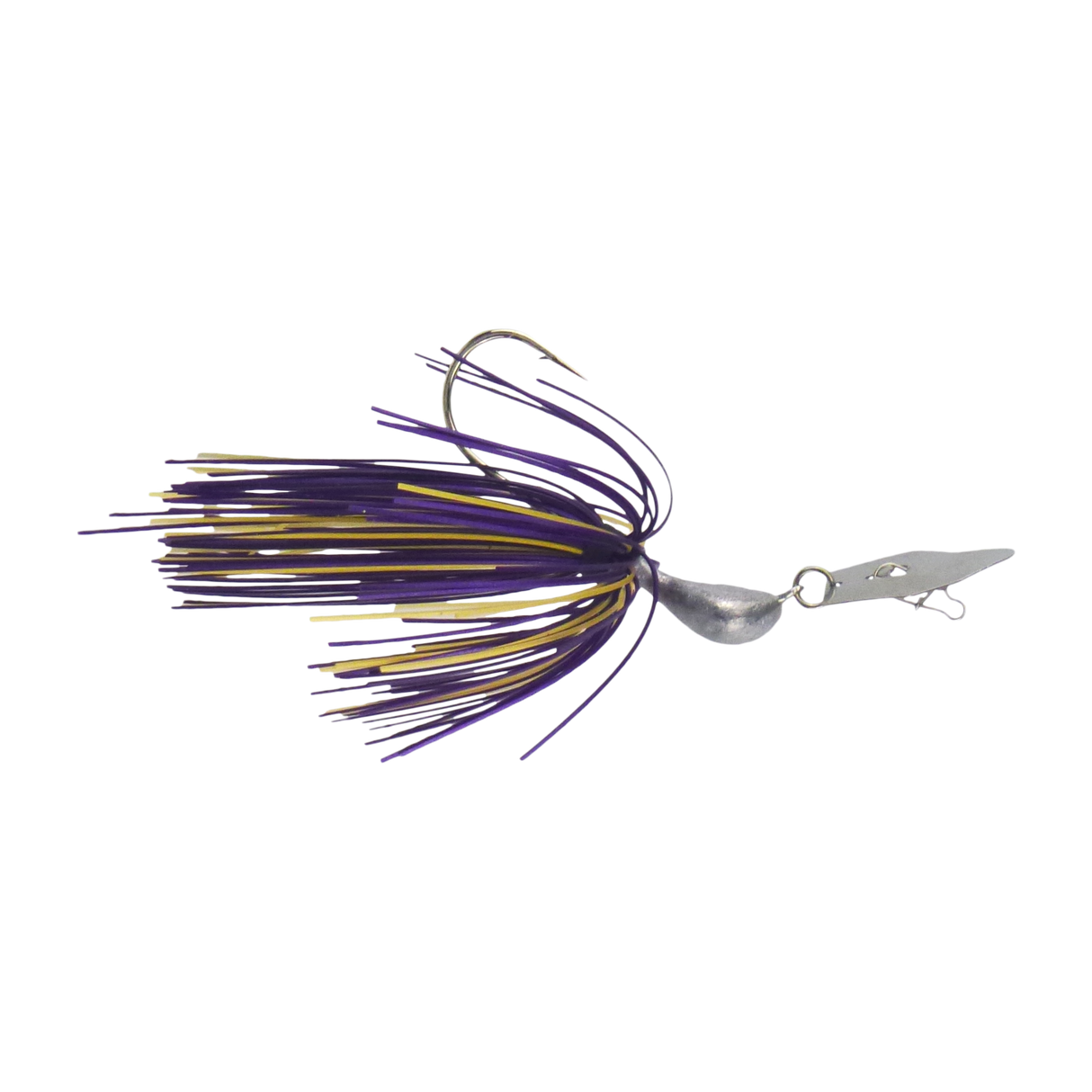 Dekoi 14gm Bladed Swim Jig, Chatterbait, Purple Gold, 2 pack