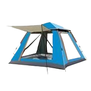 Silver glue Waterproof Camping tent with Awning - Small size (210x210x140cm), stylish and practical for outdoor use (Blue)