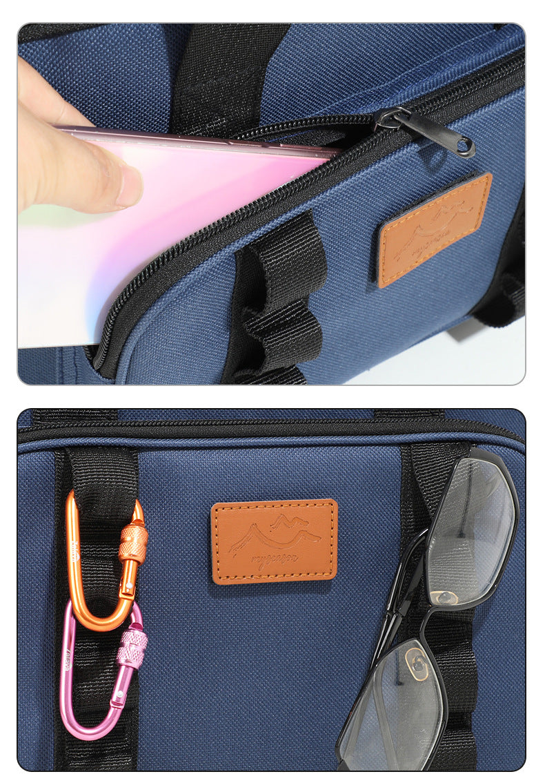 Navy Blue 23L Extra Large Insulated Cooler Bag with Double Layers - Perfect for Fishing, Camping, Picnics, and Outdoor Adventures