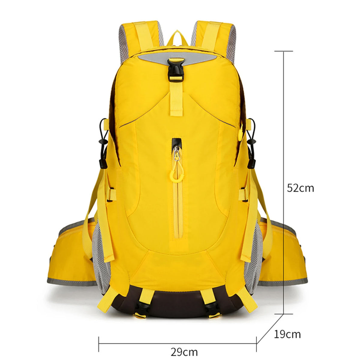 Black Lightweight 30L Hiking Backpack - Water-Resistant Outdoor Daypack for Trekking & Travel