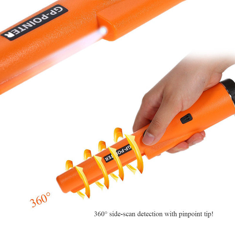 Red High-Sensitivity Metal Detector Pinpointer - GP Pointer with Vibration and Audio Alert for Treasure Hunting