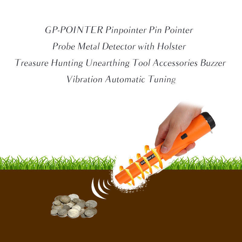 Green High-Sensitivity Metal Detector Pinpointer - GP Pointer with Vibration and Audio Alert for Treasure Hunting