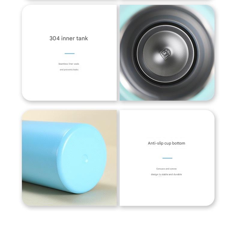 Yellow Portable Travel Thermos Bottle - Leakproof Stainless Steel Flask with Carry Handle (25oz - 750ml)