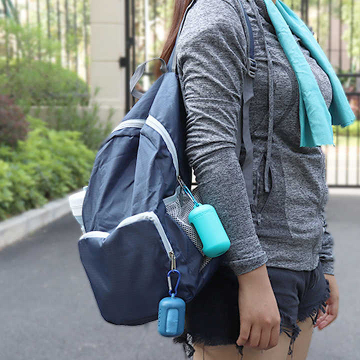 Dark Blue Quick Dry Cooling Towel Set (2 Pack) - Microfiber Sport Towels with Silicone Cases & Carabiners