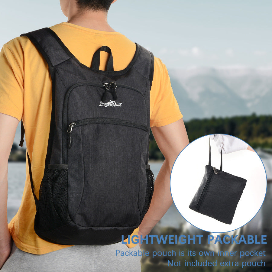 Black Ultra Lightweight Packable Backpack - Foldable Daypack for Hiking & Travel