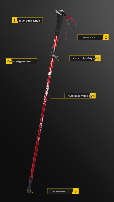 Short Black Ultralight Foldable Hiking Pole - Adjustable Aluminium Trekking Stick with EVA Grip for Outdoor Walking & Climbing