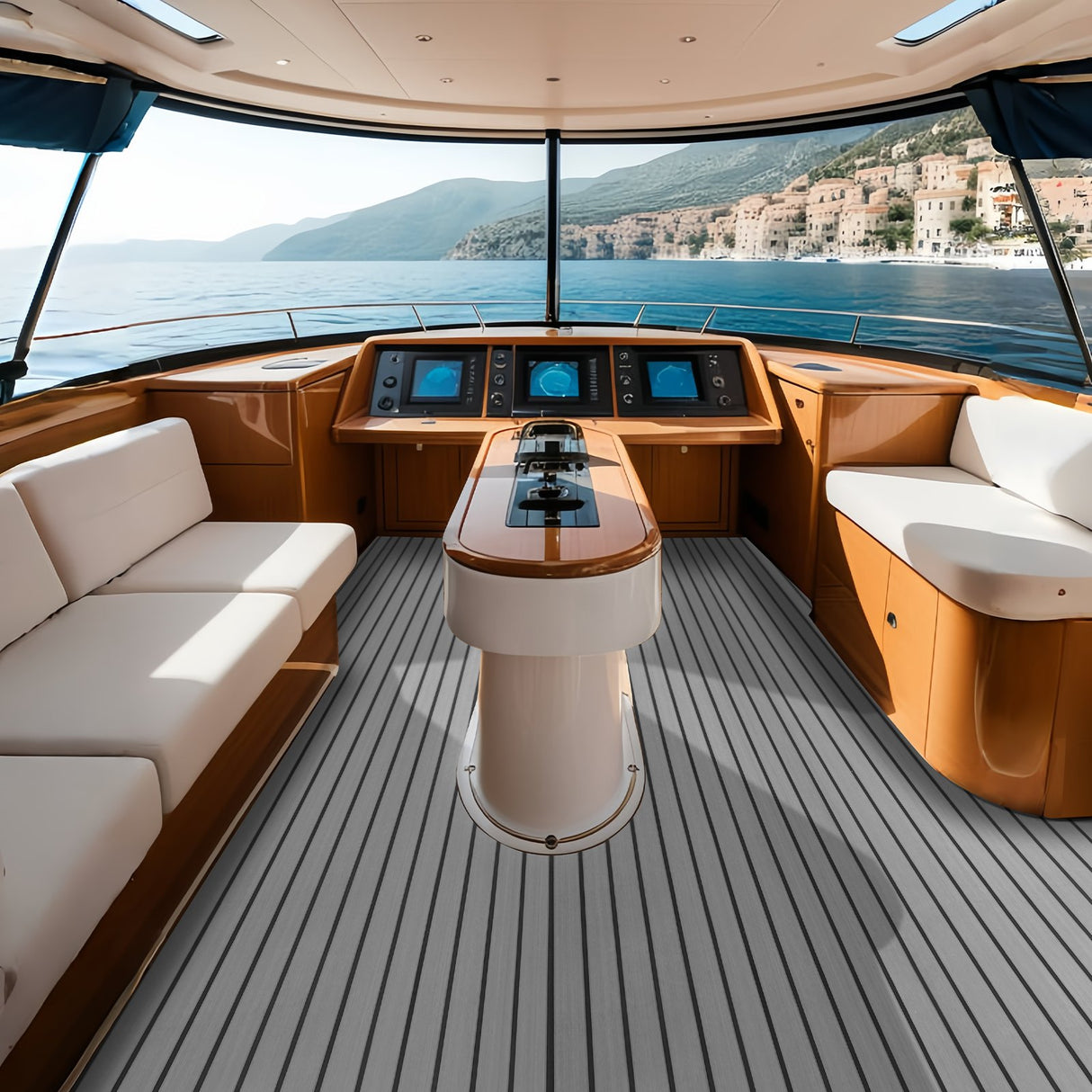 VEVOR EVA Boat Decking: 94.5" × 35.4" (2400 × 899 mm), 6 mm Self-Adhesive Non-Slip Marine Flooring 23.2 sq.ft (2.16 m²)