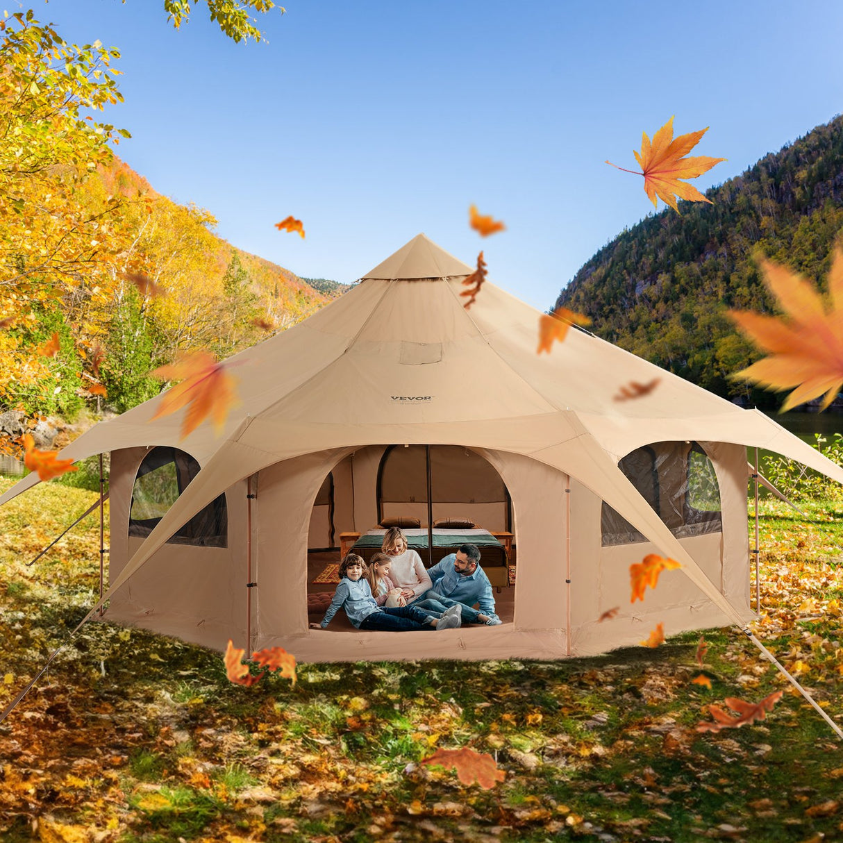 Canvas Bell Tent with Stove Jack
