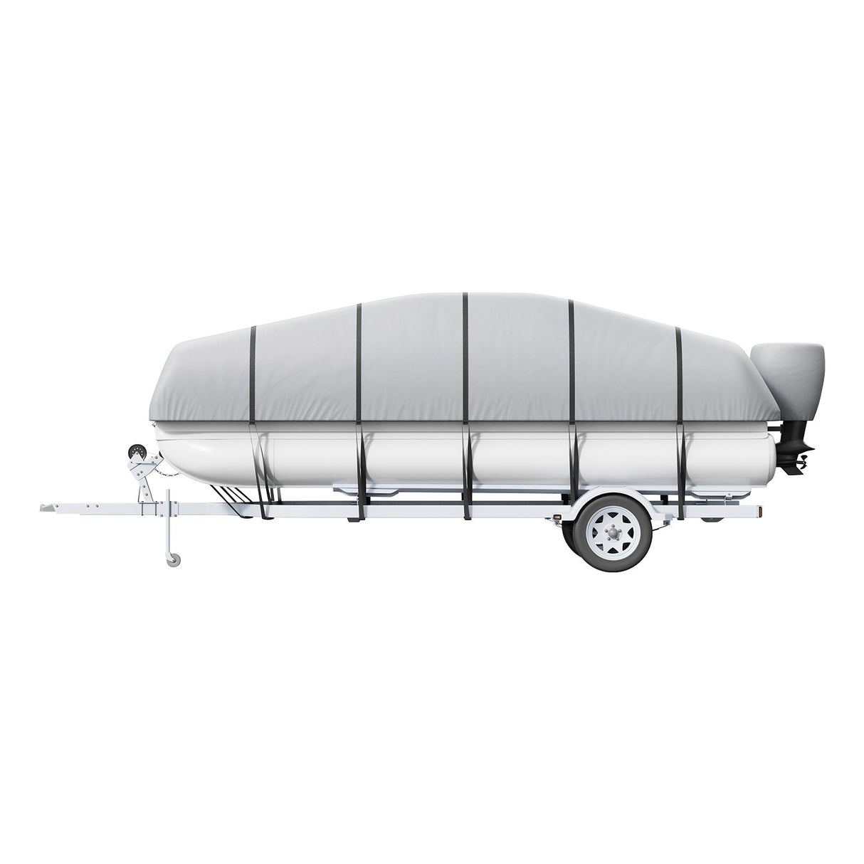 VEVOR Pontoon Boat Cover 800D Waterproof Trailerable 19-20 ft with Storage Bag