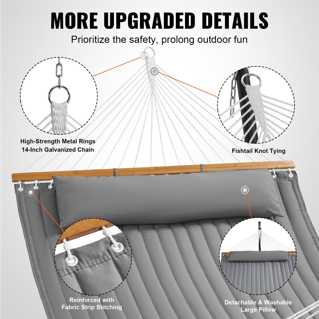Double Quilted Fabric Hammock | 12 FT | 2 Person