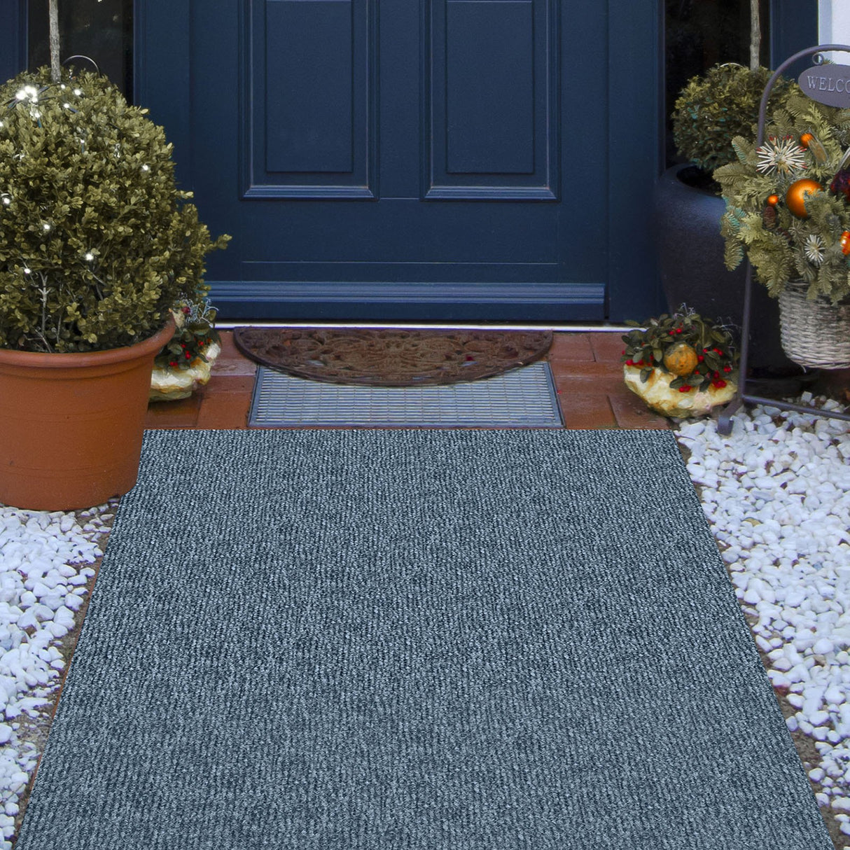 VEVOR Grey Marine Carpet: 6 ft × 23 ft (1.8 × 7.0 m), Marine-Grade Indoor/Outdoor Carpet with Waterproof TPR Backing, Non-Slip, Easy-Cut, Easy-Clean Carpet Roll