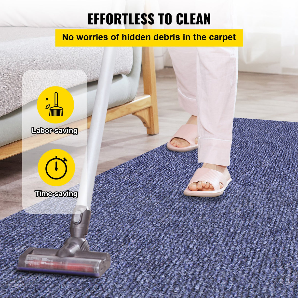 VEVOR Deep Blue Marine Carpet – 6 ft × 36 ft, marine-grade carpet for boats with waterproof backing, suitable for outdoor use, non-slip runner rug.
