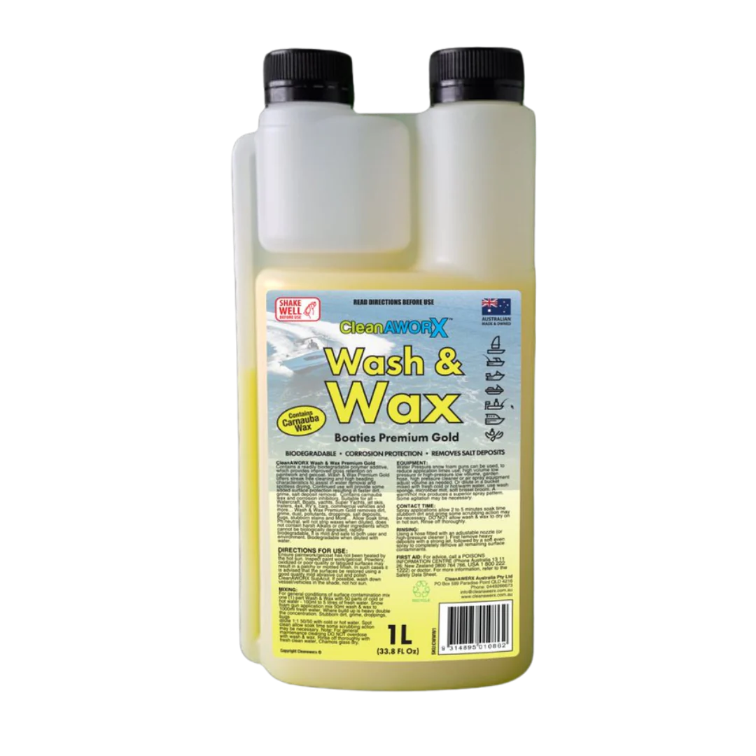 CleanAWORX Boaties Boat Wash and Wax Premium Gold 1 Litre
