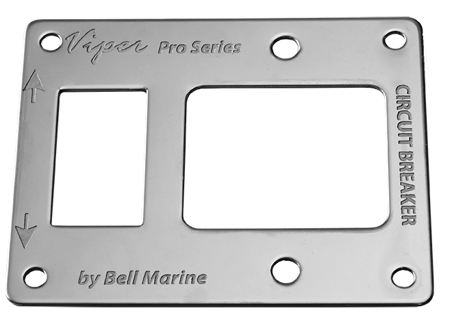 Combo Anchor Switch & Circuit Breaker Polished S/S Face Plate Only