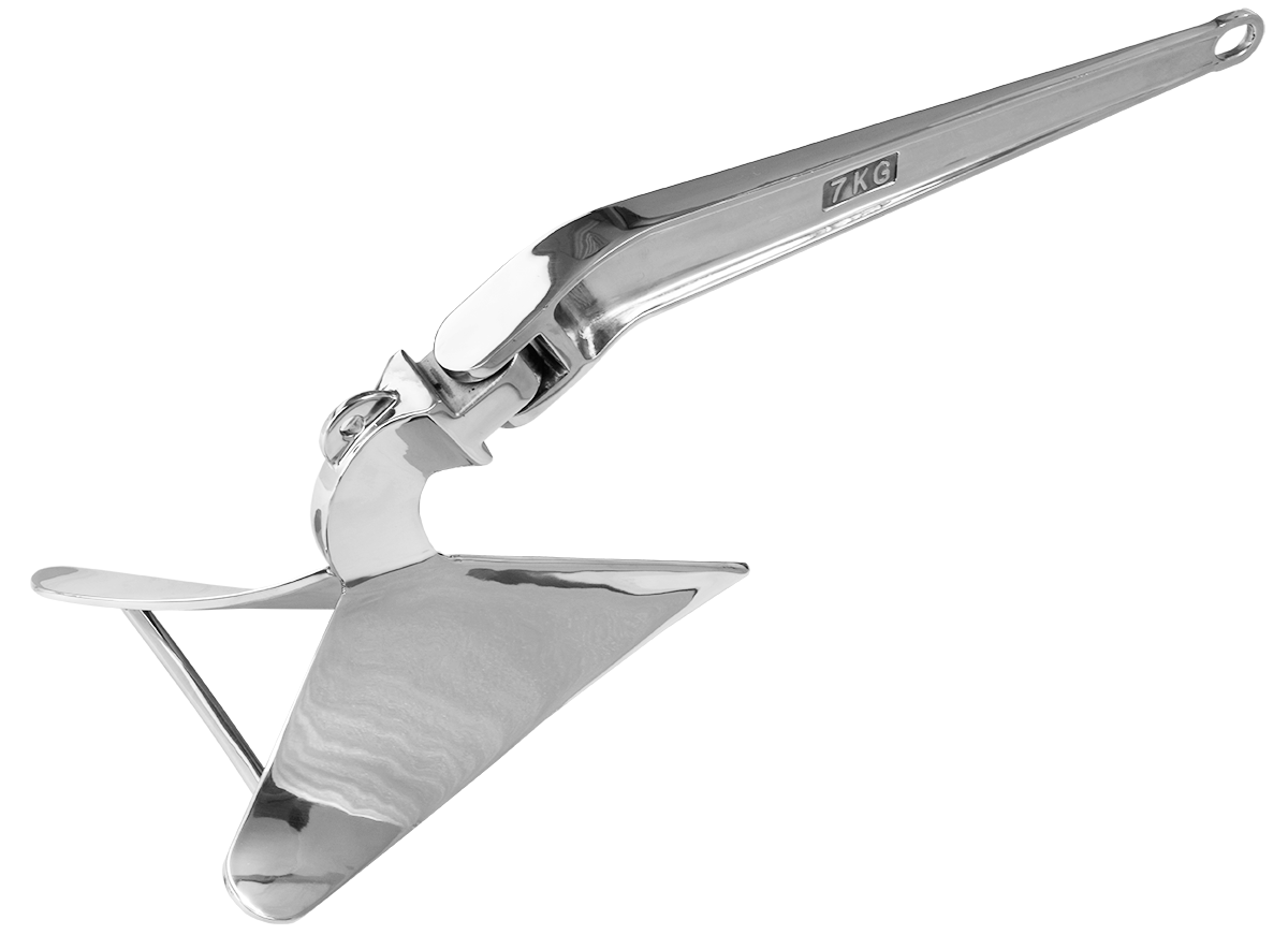 7Kg Polished Stainless Steel Plough Anchor