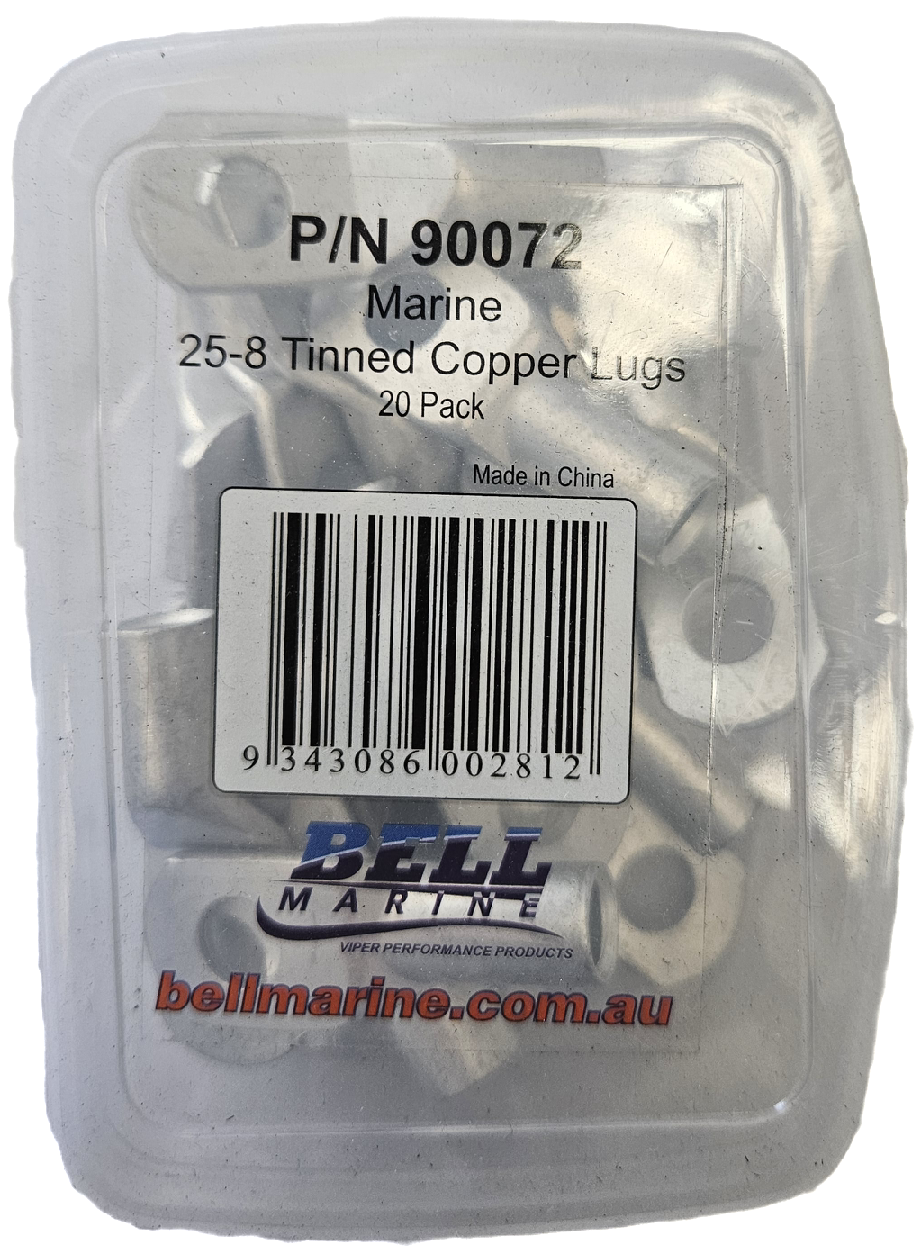 Tinned Copper Lug 25-8mm - 20 Pack