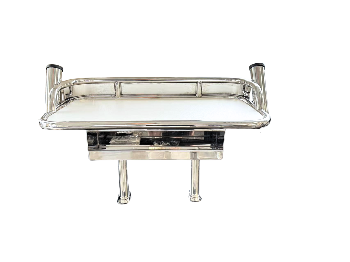 "New" Deluxe Stainless Steel Removable Baitboard Large Inc Legs and Fitting