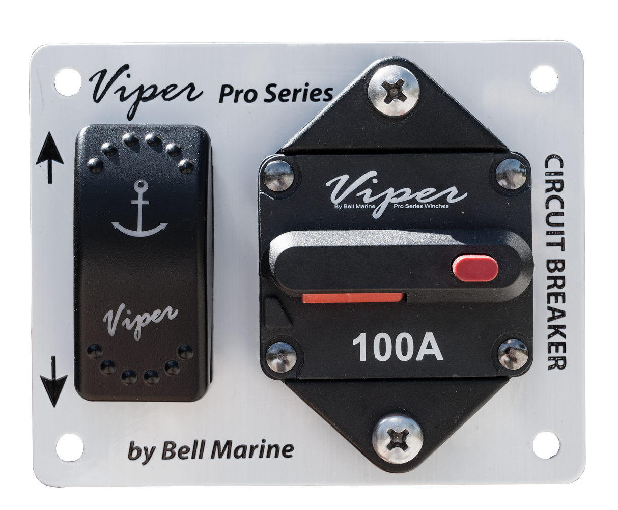 Combo Led Up/Down Momentary Switch & 100A Circuit Breaker Plus Alloy Face Place