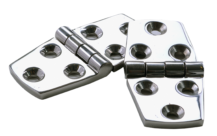 Heavy Duty S/S Polished Hinges 75mm X 38mm Pair
