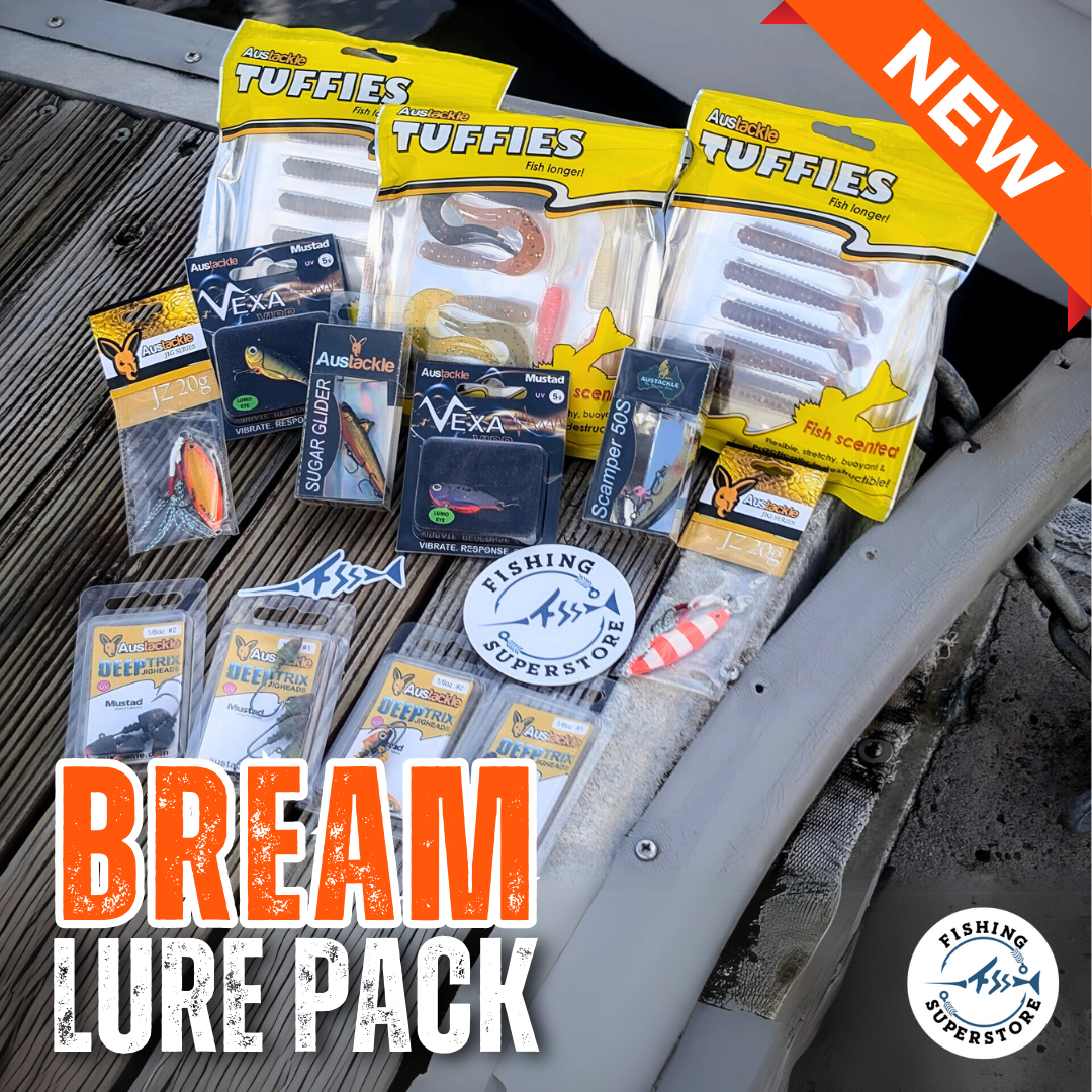 Bream Lure Pack - 40 x Specialised Bream Lures including Soft Plastics, Jigheads, Jigs, Vibes and Hardbody Lures