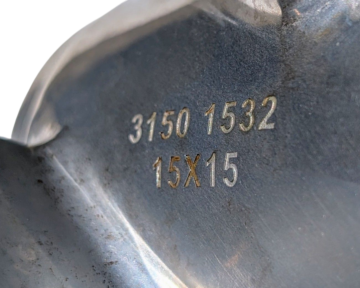 Turning Point Stainless Steel Propeller - Suzuki, Yamaha. Honda, Mercury, Tohatsu 150hp to 300hp 4-Blade 15dia x 15p RH