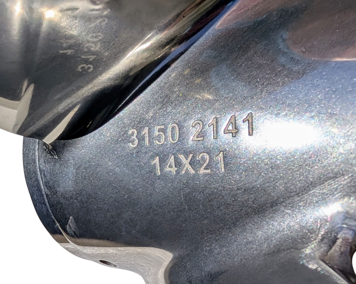 Turning Point Stainless Steel Propeller - Suzuki, Yamaha. Honda, Mercury, Tohatsu 150hp to 300hp 4-Blade 14dia x 21p LH