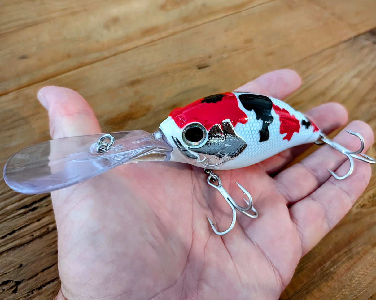 GENESIS Red and Black Koi - 150mm 6m Trolling Wobbler for Mahi Mahi