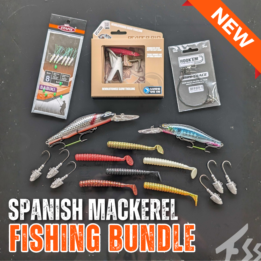 Spanish Mackerel Lure Bundle | Reaper Rigs, 80lb Wire Trace, Sabiki, Reaper 130 & 110, Paddle Worms & Deeptrix Jigs