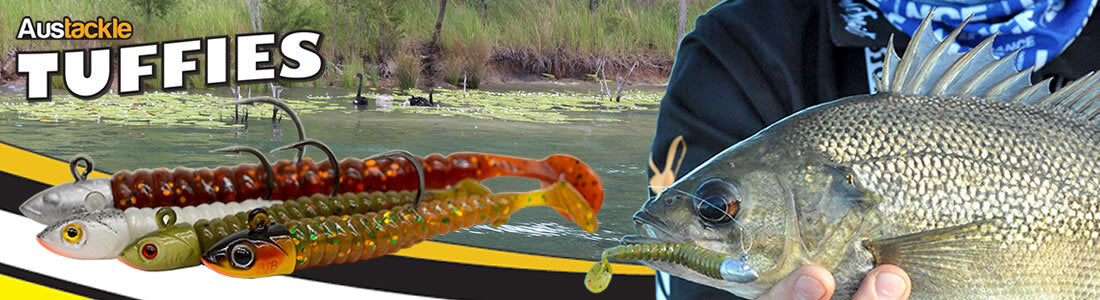 Austackle Paddleworm Soft Plastic Tuffies - 6pc 65mm