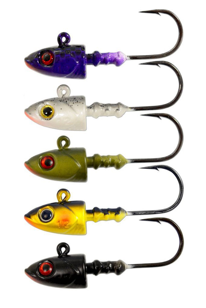 Austackle DeepTrix Painted Jig Heads 1-4oz 4pcs