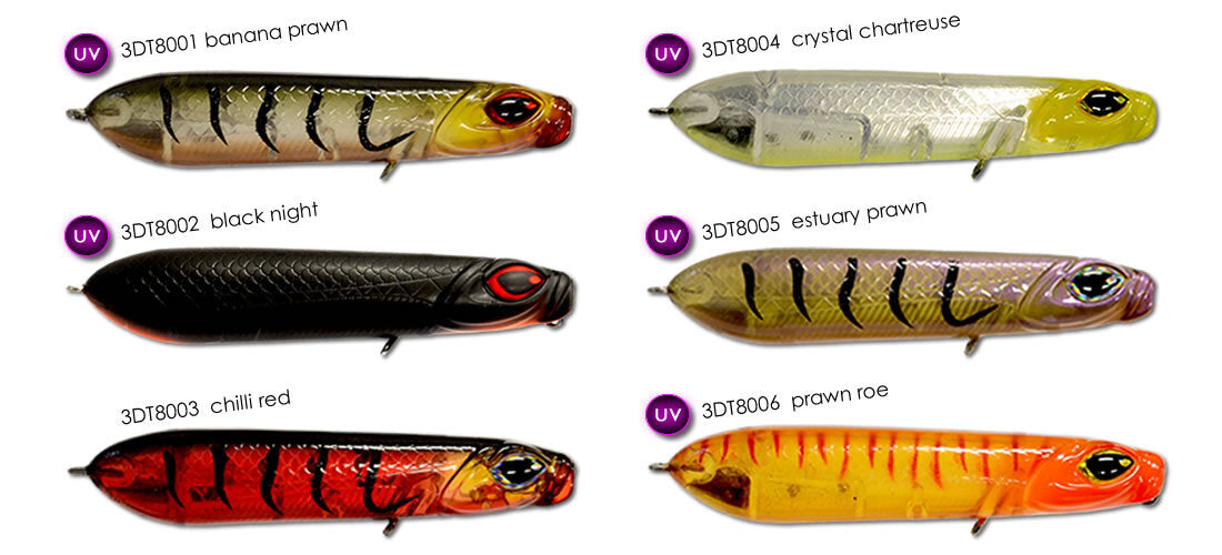 Austackle Droptail Surface Lures 80mm 11g