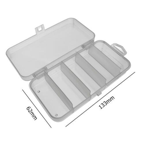 OUTKIT 5 Compartments Transparent Visible Plastic Fishing Tackle