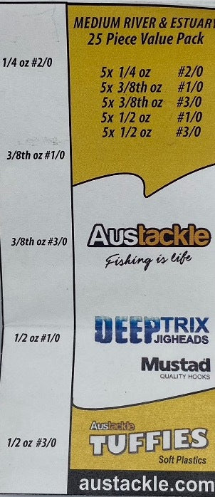 Medium River & Estuary DeepTrix Jig Head Value Pack