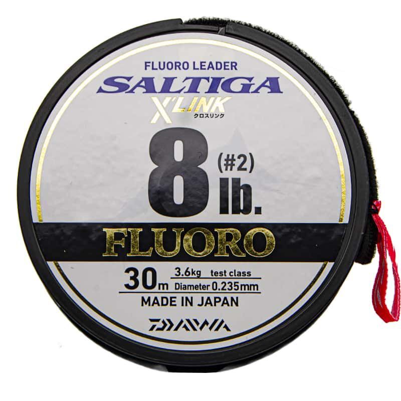 Daiwa Saltiga X-Link Fluorocarbon Leader #2/8lb/30m for Sale