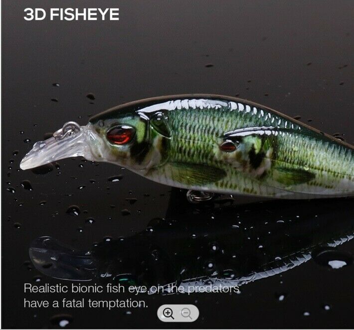 Crank Bait Shallow Diving Minnow Fishing Lure 75mm 11g Multi-Fish Design