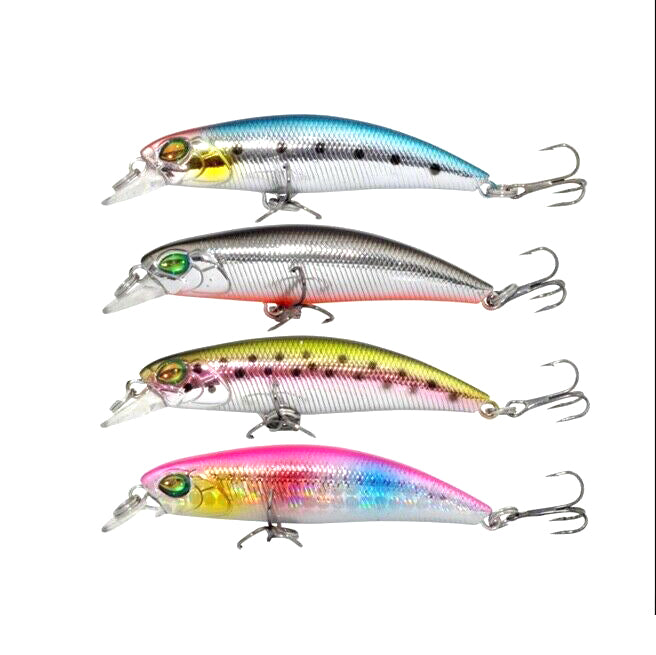 New Hard Plastic Double Clutch Minnow Fishing Lure 60mm 5.2g