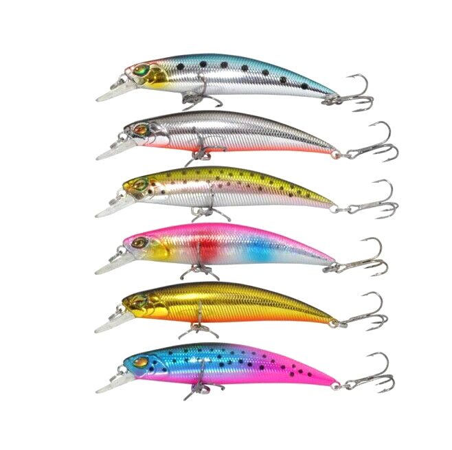 New Hard Plastic Double Clutch Diving Minnow Fishing Lures 70mm 8.9g