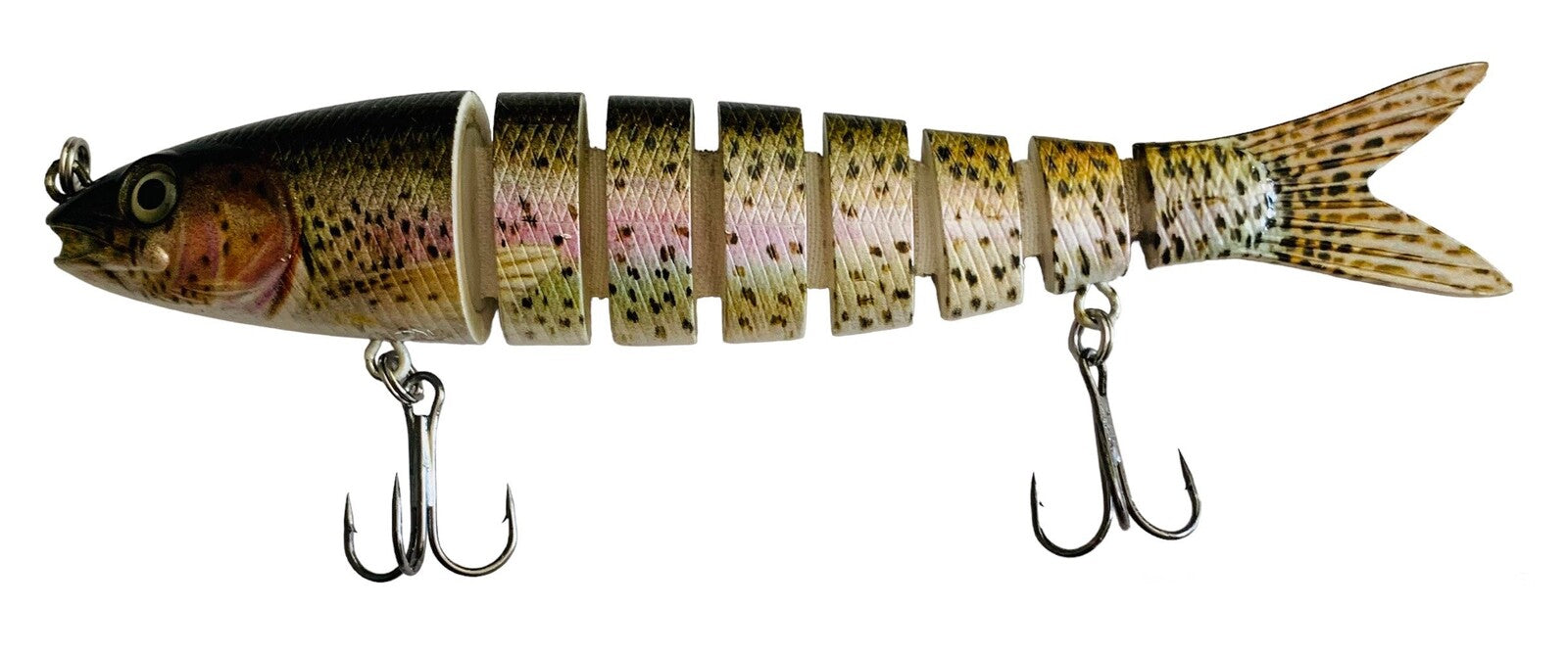 Rainbow Trout Jointed Swimbait Fishing Lure 8 Segmented 135mm 19g for Sale
