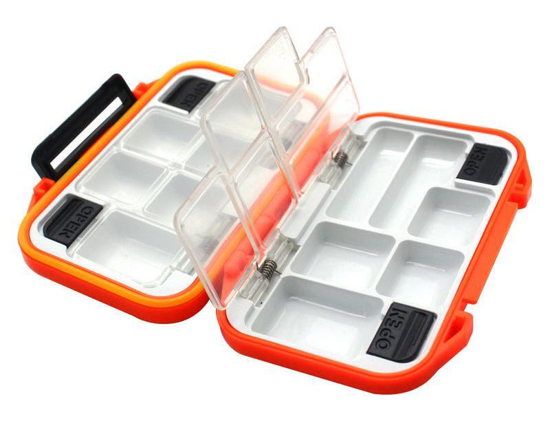 Tackle Box - Pocket Sized Waterproof 12pc Compartment Storage Container