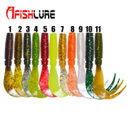3" Forked Tail Grub Soft Plastic 3.3g 8pc