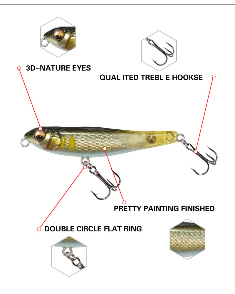 Topwater Runner Surface Lure 71mm 7g