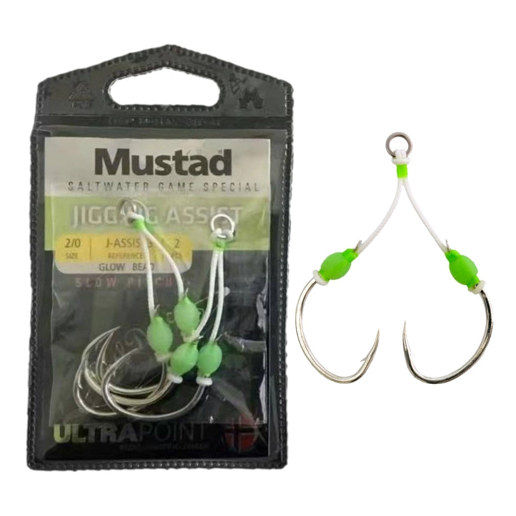 Multiple Variations of Mustad Slow Pitch Jigging Double Assist