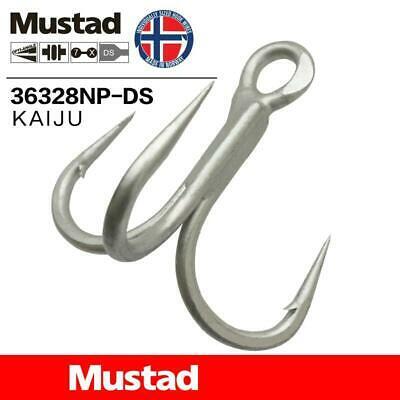 Buy Mustad 36330NP-DS UltraPoint Saltism Inline Treble Hooks 1/0 Qty 5  online at