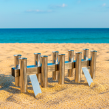 "New" Floor Mount or Mobile 10 Way S/S Rod Rack