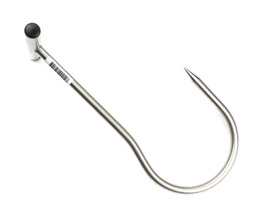 Hook'em Fishing Meat Gaff Hook 10 x 125mm Gape | Single Hook - T Handle - Stainless Steel