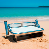 "New" Deluxe Stainless Steel Removable Baitboard Large Inc Legs and Fitting